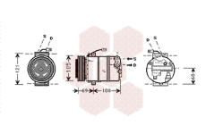 Kompresor, klimatizace VAN WEZEL 3700K373