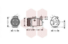Kompresor, klimatizace VAN WEZEL 3700K377