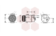 Kompresor, klimatizace VAN WEZEL 3700K451
