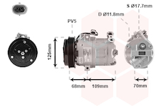 Kompresor, klimatizace VAN WEZEL 3700K475