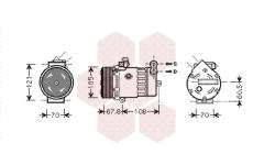 Kompresor, klimatizace VAN WEZEL 3700K477