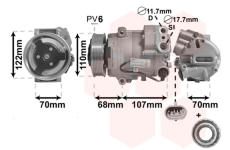 Kompresor, klimatizace VAN WEZEL 3700K594