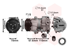 Kompresor, klimatizace VAN WEZEL 3700K605