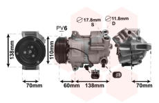 Kompresor, klimatizace VAN WEZEL 3700K607