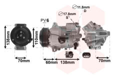 Kompresor, klimatizace VAN WEZEL 3700K616