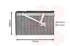 Výparník, klimatizace VAN WEZEL 3700V298