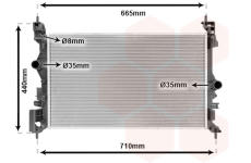 Chladič, chlazení motoru VAN WEZEL 37012715