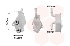 Olejový chladič, motorový olej VAN WEZEL 37013705
