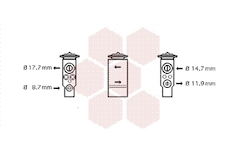 Expanzní ventil, klimatizace VAN WEZEL 40001349