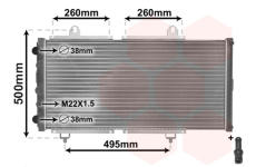 Chladič motora VAN WEZEL 40002033