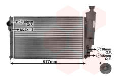 Chladič, chlazení motoru VAN WEZEL 40002131