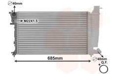 Chladič motora VAN WEZEL 40002137