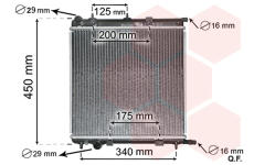 Chladič, chlazení motoru VAN WEZEL 40002289