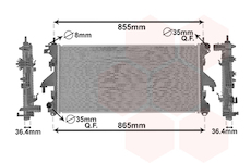 Chladič, chlazení motoru VAN WEZEL 40002305