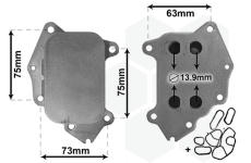 Olejový chladič, motorový olej VAN WEZEL 40003396