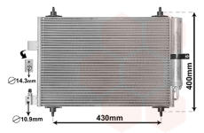 Kondenzátor, klimatizace VAN WEZEL 40005286