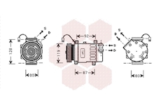 Kompresor, klimatizace VAN WEZEL 4000K036