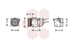 Kompresor, klimatizace VAN WEZEL 4000K242