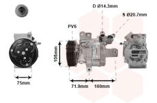 Kompresor, klimatizace VAN WEZEL 4000K317