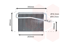 Výparník, klimatizace VAN WEZEL 4000V039