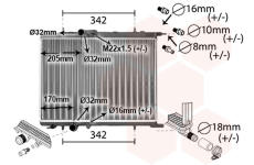 Chladič, chlazení motoru VAN WEZEL 40012300