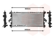 Chladič, chlazení motoru VAN WEZEL 40012305