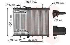 Chladič, chlazení motoru VAN WEZEL 40012709