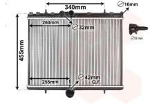 Chladič, chlazení motoru VAN WEZEL 40012710