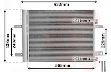 Kondenzátor, klimatizace VAN WEZEL 40015700