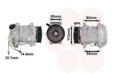 Kompresor, klimatizace VAN WEZEL 4001K706