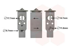 Expanzní ventil, klimatizace VAN WEZEL 43001332
