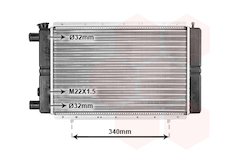 Chladič, chlazení motoru VAN WEZEL 43002022