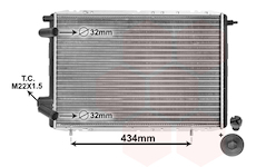 Chladič, chlazení motoru VAN WEZEL 43002126