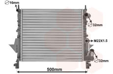 Chladič, chlazení motoru VAN WEZEL 43002158