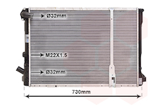 Chladič, chlazení motoru VAN WEZEL 43002209