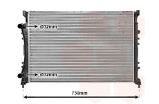 Chladič, chlazení motoru VAN WEZEL 43002233