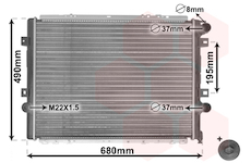 Chladič, chlazení motoru VAN WEZEL 43002264