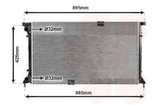 Chladič, chlazení motoru VAN WEZEL 43002313