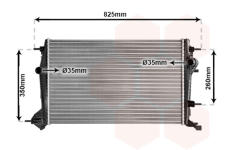 Chladič, chlazení motoru VAN WEZEL 43002414