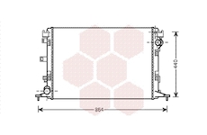 Chladič, chlazení motoru VAN WEZEL 43002420