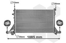 Chladič, chlazení motoru VAN WEZEL 43012560