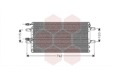 Kondenzátor, klimatizace VAN WEZEL 43005251