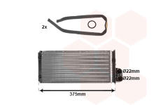 Výměník tepla, vnitřní vytápění VAN WEZEL 43006226