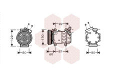 Kompresor, klimatizace VAN WEZEL 4300K080
