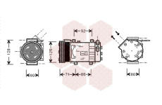 Kompresor, klimatizace VAN WEZEL 4300K127