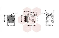 Kompresor, klimatizace VAN WEZEL 4300K318