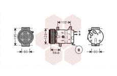 Kompresor, klimatizace VAN WEZEL 4300K345