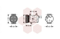 Kompresor, klimatizace VAN WEZEL 4300K367