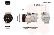 Kompresor, klimatizace VAN WEZEL 4300K384