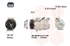 Kompresor, klimatizace VAN WEZEL 4300K389